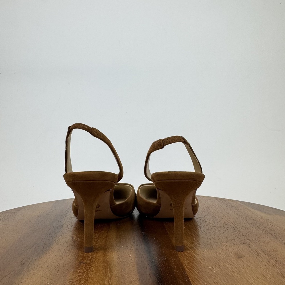 Womens Veronica Beard Lisbeth Brown‎ Suede Formal Slingback Pumps Size 6 M GUC - Picture 7 of 9